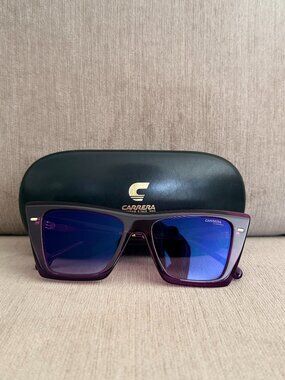 Carrera Purple Oversized Square Sunglasses
